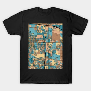 Aurora Map Pattern in Mid Century Pastel T-Shirt